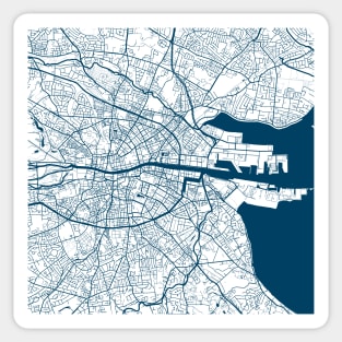 Kopie von Kopie von Kopie von Kopie von Kopie von Kopie von Lisbon map city map poster - modern gift with city map in dark blue Sticker